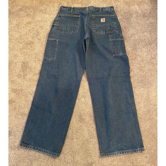 Carhartt FR Mens Flame-Resistant Relaxed-Fit Denim Jeans 35x32 100% Cotton - Picture 2 of 12